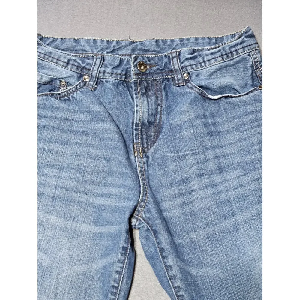 Buffalo David Bitton Jeans Girls 16 Blue Denim Stretch Mid Rise Straight Leg - Picture 2 of 10
